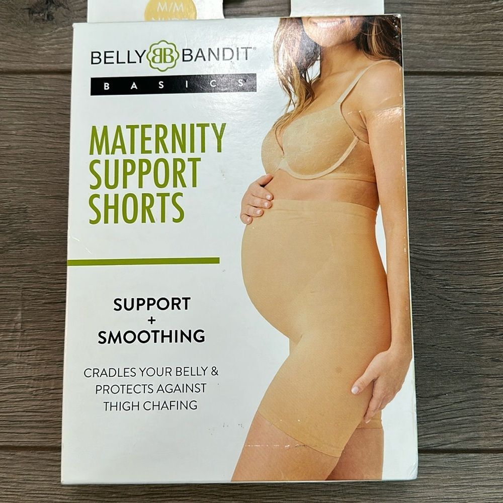 Belly Bandit Nude Maternity Support Mid Thigh Shorts Size Medium